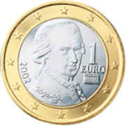 La moneta ausdtriaca da 1 Euro