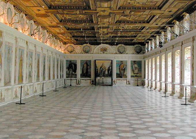 La "Sala spagnola" all'interno del castello Castello Ambras