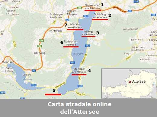 Carta stradale online dell'Attersee