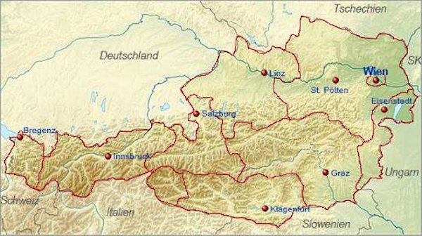 Le regioni dell'Austria