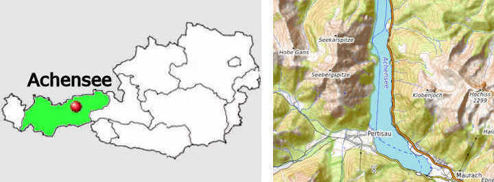 Carta stradale online dell'Achensee