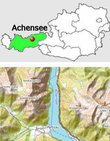 Carta stradale online dell'Achensee