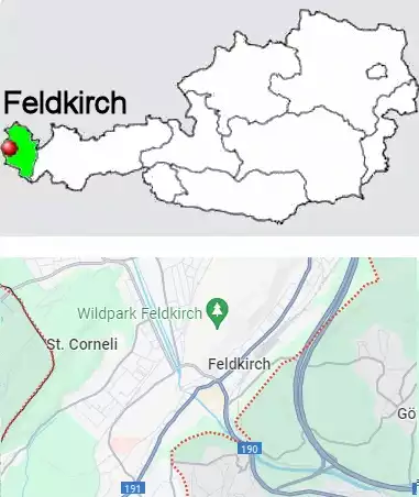 Carta stradale online di Feldkirch