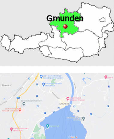 Carta stradale online di Gmunden