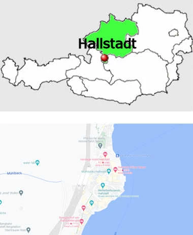Carta stradale online di Hallstatt