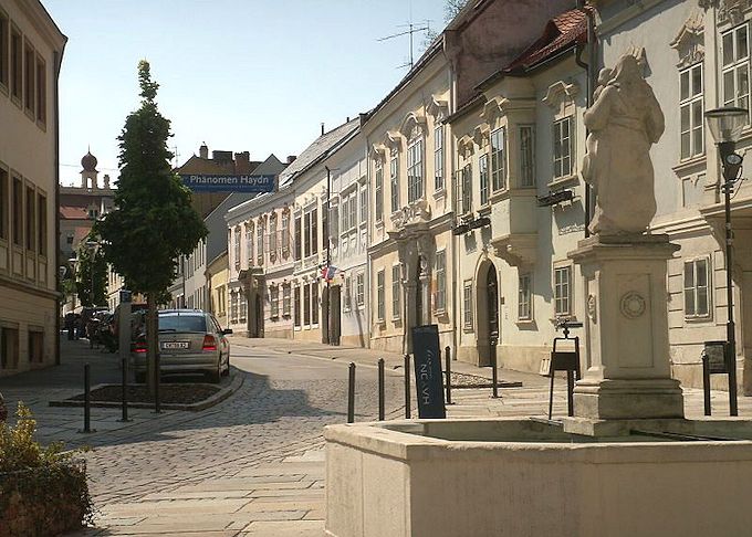 La Haydnstrae nel centro di Eisenstadt