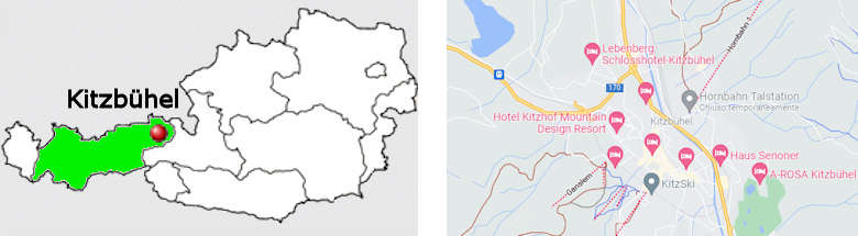 Carta stradale online di Kitzbühel
