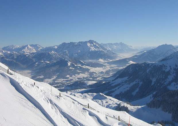 Panorama innevata presso Kitzbhel