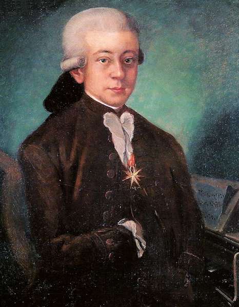 Wolfgang Amadeus Mozart, all'età di 21 anni