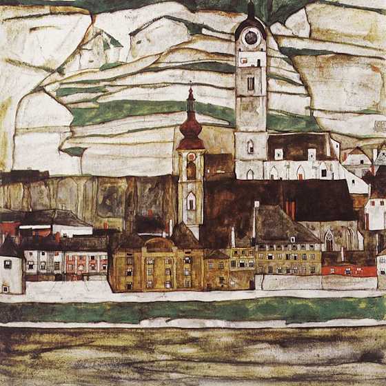 Egon Schiele: Stein sul Danubio